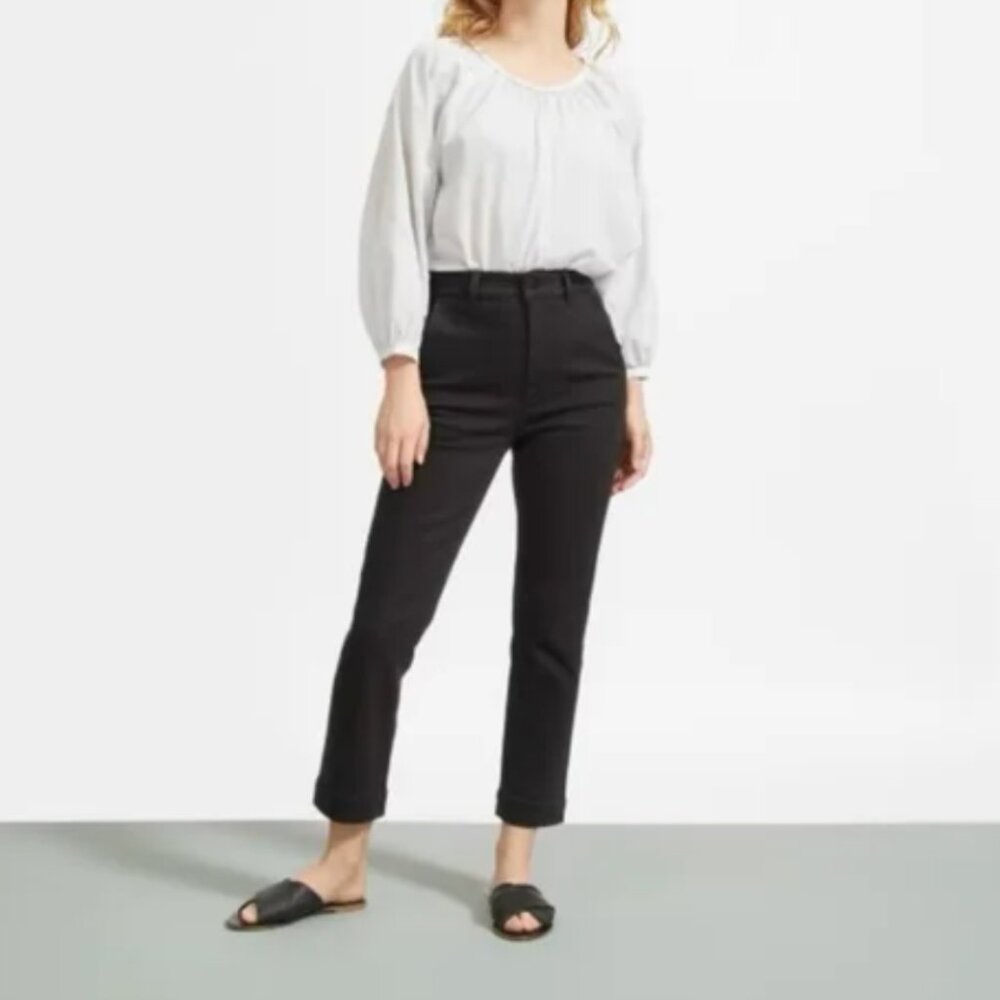 NWT Everlane Slim Leg Crop in Washed Black